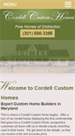 Mobile Screenshot of cordellcustomhomes.com