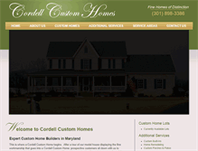 Tablet Screenshot of cordellcustomhomes.com